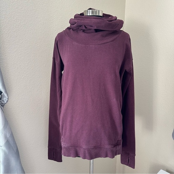 Lululemon Stress Less Hoodie Heathered Bordeaux Drama - Picture 3 of 17